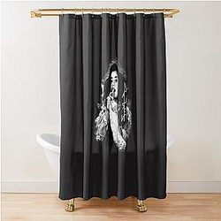 Lauren Jauregui black logo Classic T-Shirt Shower Curtain