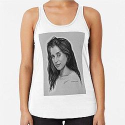 Lauren Jauregui Gray Racerback Tank Top