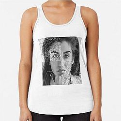 Lauren Jauregui Digital Painting Racer Tank Top