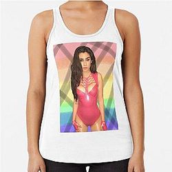 Lauren Jauregui Rainbow Racerback Tank Top