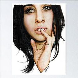 Lauren Jauregui Colour Drawing Poster