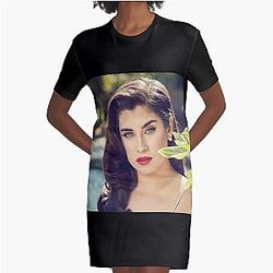 Lauren Jauregui - Fifth Harmony Shoot Graphic T Shirt Dress