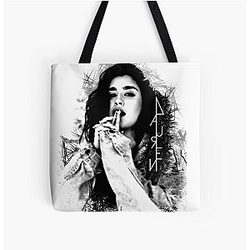 Lauren Jauregui black logo All Over Print Tote Bag