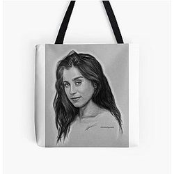 Lauren Jauregui Gray Over Print Tote Bag