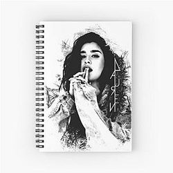 Lauren Jauregui black logo Spiral Notebook