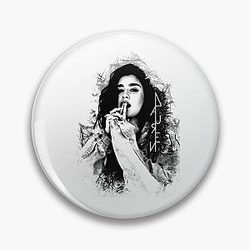 Lauren Jauregui black white Pin