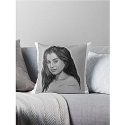 Lauren Jauregui Gray Pillow