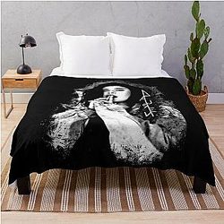 Lauren Jauregui black logo Classic throw blanket