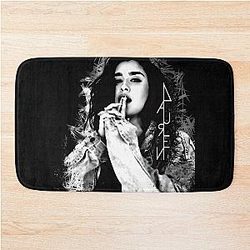 Lauren Jauregui Black Logo Bath Mat