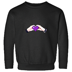  Laurenz Side Crewneck Puple Heart Sweatshirts 