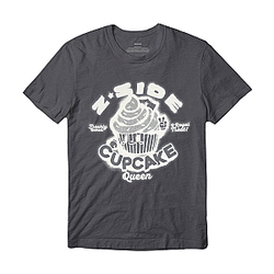 Cupcake Queen Vintage Black T-shirt