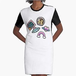 LaurenzSide - Space Graphic T-Shirt Dress