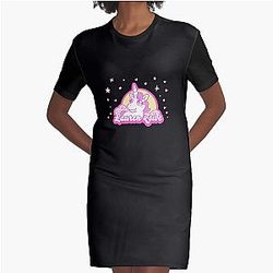 LaurenzSide Unicorn Dreams Graphic T-Shirt Dress