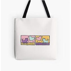 LaurenzSide Puppy Love All Over Print Tote Bag