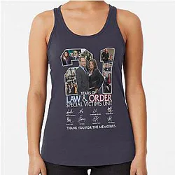Design 21 Years Of Law and Order Special Victims Unit  Racerback Tank Top