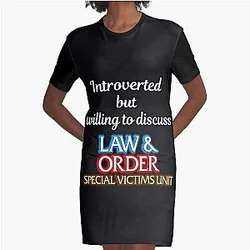 Introverted but willing to discuss Law and Order SVU Graphic T-Shirt Dress