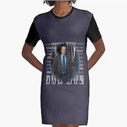 Gift Idea Law And Order Christmas Holiday Graphic T-Shirt Dress