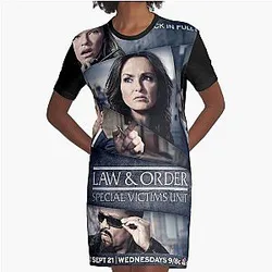 Law & Order Special Victims Unit 1999 Poster Graphic T-Shirt Dress