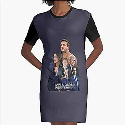 Funny Gift Law And Order Cute Graphic Gifts Graphic T-Shirt Dress