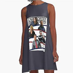 Vintage Retro Law And Order Gifts Movie Fans A-Line Dress