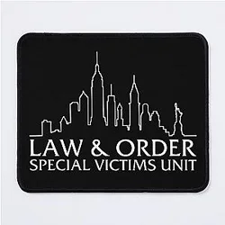 Law & Order SVU skyline white Mouse Pad