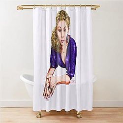 LeAnn Rimes - An illustration by Paul Cemmick Shower Curtain
