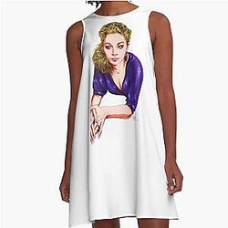 LeAnn Rimes - Illustration by Paul Cemmick A Line Dress