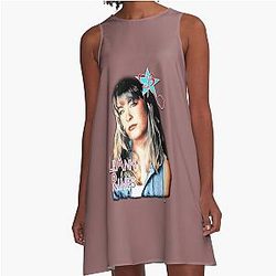 1996 LeAnn Rimes Vintage One Way Ticket Era Blue Album Promo Classic 90s A-Line Dress