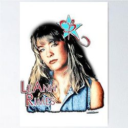 1996 LeAnn Rimes Vintage One Way Ticket Because I Poster