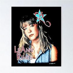 1996 LeAnn Rimes Vintage One Way Ticket Era Blue Album Classic Poster