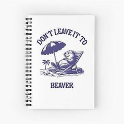 Don't leave it  quirky cartoon meme Spiral Notebook
