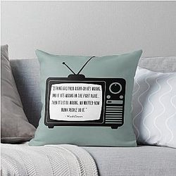 Right and not Wrong Leave it Beaver Quote Throw Pillow