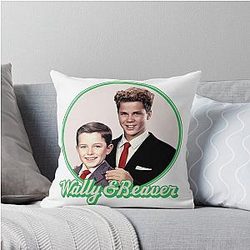 Wally and Leave It To Beaver Throw Pillow