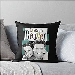 Leave Beaver Throw Pillow