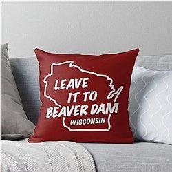 Leave it to Beaver Dam Wisconsin Throw Pillow