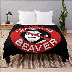 Don't Leave It to Beaver Throw Blanket