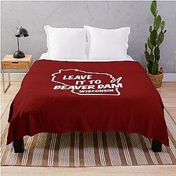 Leave it Beaver Dam Wisconsin Throw Blanket