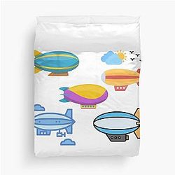 zeppelin stickers Duvet Cover