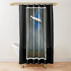In 2 Days To North America Zeppelin Shower Curtain