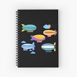 zeppelin stickers Spiral Notebook
