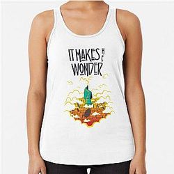 It Makes Me Wonder Zeppelin Racerback Tank Top