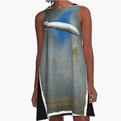 In 2 Days To North America Zeppelin A-Line Dress