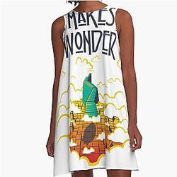 It Makes Me Wonder Zeppelin A-Line Dress