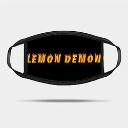 Lemon Demon Face Masks - Lemon Demon- Word- Flames- Rock Flat Mask TP3010