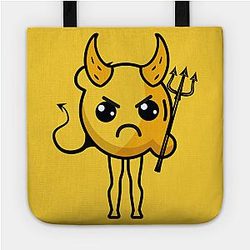 Lemon Demon Bags - Cute Angry Devil Lemon Demon Tote Bag TP3010