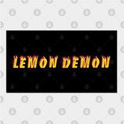 Lemon Demon Posters - Lemon Demon Word- Flames- Rock Poster TP3010