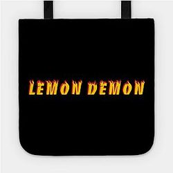 Lemon Demon Bags - Lemon Demon Word- Flames Rock Tote Bag TP3010