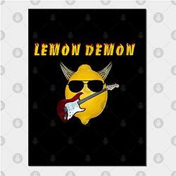 Lemon Demon Posters - Lemon Demon Rock 'n' Roll- Flames Poster TP3010