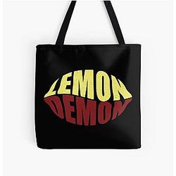 Lemon Demon Bags - Lemon Demon Fun Typography Design All Over Print Tote Bag