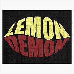 Lemon Demon Puzzles - Lemon Demon Fun Typography Design Jigsaw Puzzle